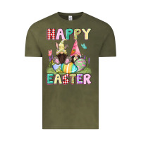 Vintage Olive Happy Easter gnomies Easter Day Vintage Tee - CowGirlArtShop