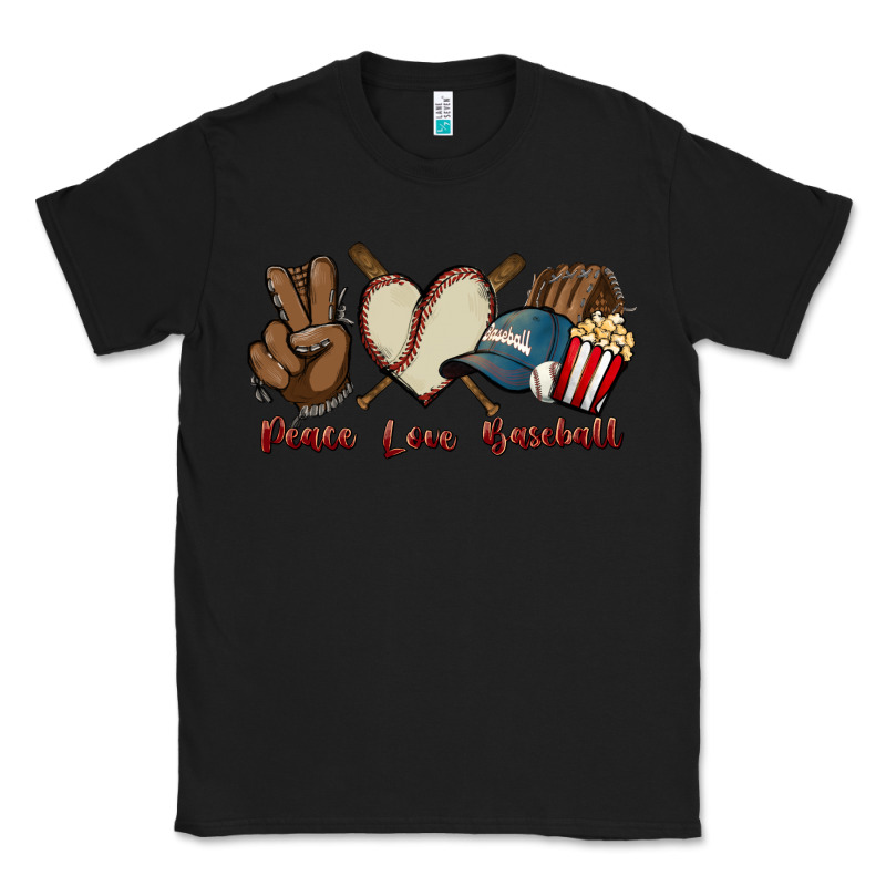 Peace Love Baseball Classic Tee by HowdyJamesFarm | Teevron