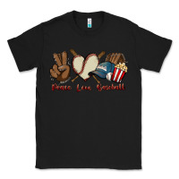 Black Peace love Baseball Classic Tee - HowdyJamesFarm