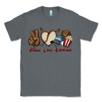 Charcoal Heather Peace love Baseball Classic Tee - HowdyJamesFarm