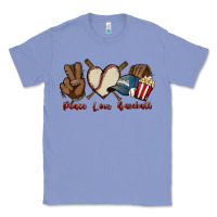 Colony Blue Peace love Baseball Classic Tee - HowdyJamesFarm