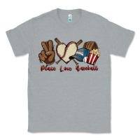 Heather Grey Peace love Baseball Classic Tee - HowdyJamesFarm