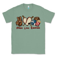 Sage Peace love Baseball Classic Tee - HowdyJamesFarm