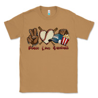 Toasted Coconut Peace love Baseball Classic Tee - HowdyJamesFarm