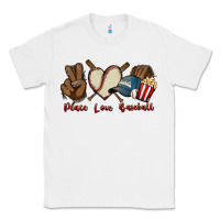 White Peace love Baseball Classic Tee - HowdyJamesFarm