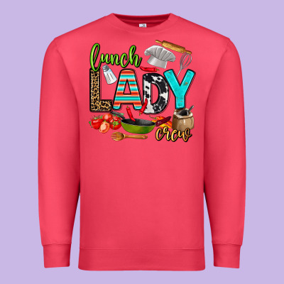 Lunch Lady Crew Premium Sweatshirt Designed By Adodesignshop