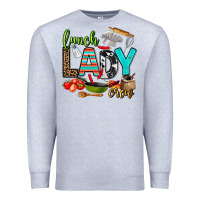 Heather Grey lunch lady crew Premium Sweatshirt - AdoDesignShop