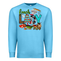 Ocean Blue lunch lady crew Premium Sweatshirt - AdoDesignShop