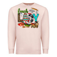 Pale Pink lunch lady crew Premium Sweatshirt - AdoDesignShop