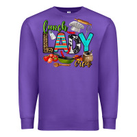 Purple lunch lady crew Premium Sweatshirt - AdoDesignShop