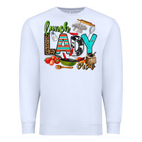White lunch lady crew Premium Sweatshirt - AdoDesignShop