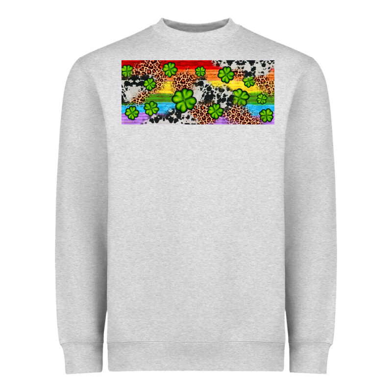 Western St. Patrick's Day Shamrock Rainbow Heavyweight Sweatshirt by Artiststas | Teevron
