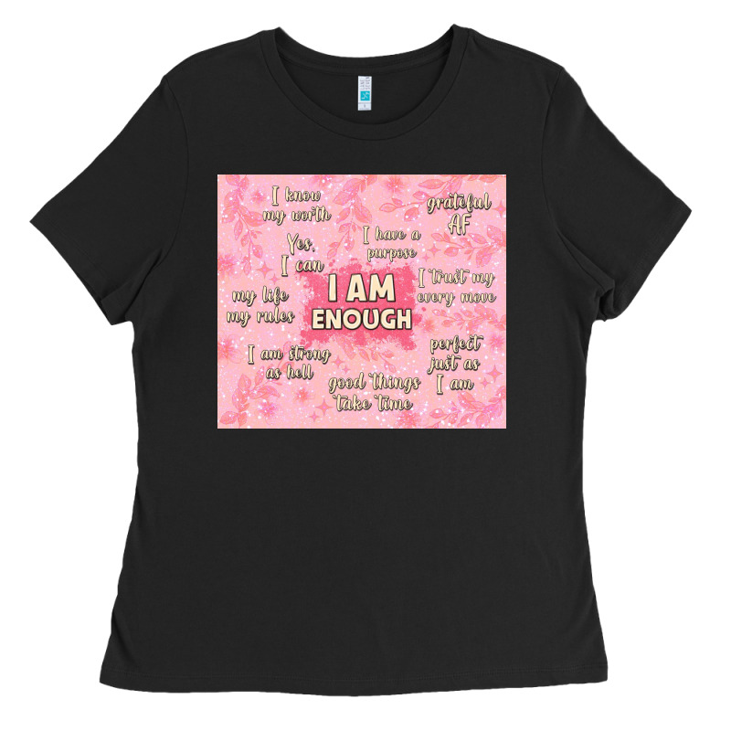 I Am Enough With Glitter Ladies Tee by TumblerDesignByShophia | Teevron