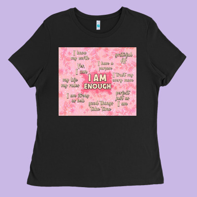 I Am Enough With Glitter Ladies Tee Designed By Tumblerdesignbyshophia