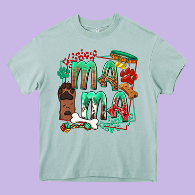 Dog Mama Heavy Core Tee Designed By Texasbilliewilder