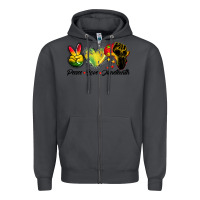 Smoke peace love juneteenth Zipper Hoodie - BarkalooDesign