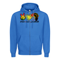 True Royal peace love juneteenth Zipper Hoodie - BarkalooDesign