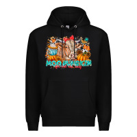 Black Moo Pumpkin Get Out The Way Premium Hoodie - CowhideDigitalArt