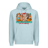 Blue Mist Moo Pumpkin Get Out The Way Premium Hoodie - CowhideDigitalArt