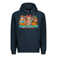 Navy Moo Pumpkin Get Out The Way Premium Hoodie - CowhideDigitalArt