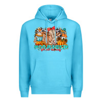 Ocean Blue Moo Pumpkin Get Out The Way Premium Hoodie - CowhideDigitalArt
