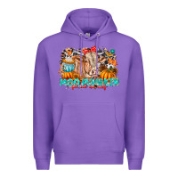 Purple Moo Pumpkin Get Out The Way Premium Hoodie - CowhideDigitalArt