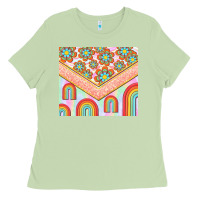 Matcha hippie rainbow and daisy Ladies Tee - TumblerDesignByShophia