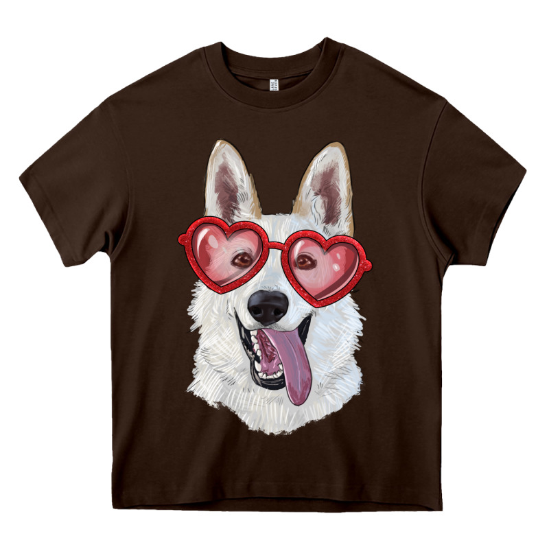 White Shepherd With Love Glasses Heavy Core Tee by RanaPortraitStore | Teevron