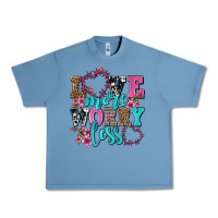 Pebble Blue love more worry less olivia Urban Heavy Tee - OliviaCreatesArt