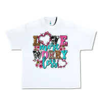 White love more worry less olivia Urban Heavy Tee - OliviaCreatesArt