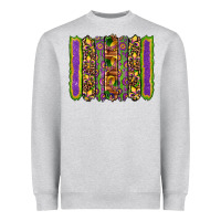 Heather Grey mardi gras fleur de lis mask leopard glitter  brushstrokes Heavyweight Sweatshirt - Artiststas