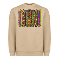 Mardi Gras Fleur De Lis Mask Leopard Glitter  Brushstrokes Heavyweight Sweatshirt | Teevron