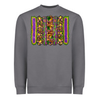 Storm mardi gras fleur de lis mask leopard glitter  brushstrokes Heavyweight Sweatshirt - Artiststas