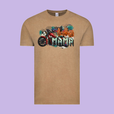 Badass Mama Motorcycle Mother's Day Vintage Tee Designed By Howdyjamesfarm