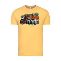 Vintage Mustard Badass mama motorcycle mother's day Vintage Tee - HowdyJamesFarm