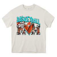 Cream Basketball Mom Heavy Core Tee - NancyCooperArtShop