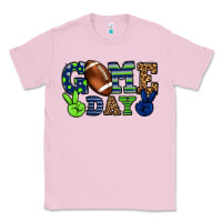 Bubblegum Pink Game day green and blue team color Classic Tee - HowdyJamesFarm