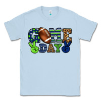 Dusty Blue Game day green and blue team color Classic Tee - HowdyJamesFarm