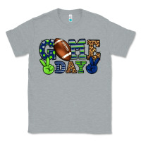Heather Grey Game day green and blue team color Classic Tee - HowdyJamesFarm