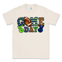 Natural Game day green and blue team color Classic Tee - HowdyJamesFarm