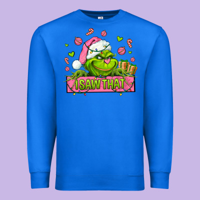 Christmas Characters  I+saw+that+ Premium Sweatshirt Designed By Adodesignshop