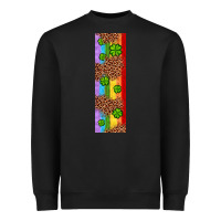 Black St. Patrick's Day Western Shamrock Leopard Rainbow Heavyweight Sweatshirt - Artiststas