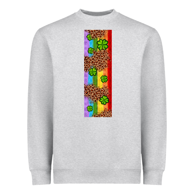 St. Patrick's Day Western Shamrock Leopard Rainbow Heavyweight Sweatshirt by Artiststas | Teevron