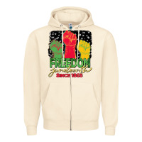Sandshell freedom juneteenth since 1865 Zipper Hoodie - BarkalooDesign