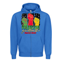 True Royal freedom juneteenth since 1865 Zipper Hoodie - BarkalooDesign