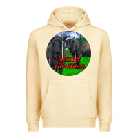 Pina Colada Black Angus Cattle and Bull Merry Christmas Premium Hoodie - RanaPortraitStore
