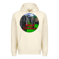 Sandshell Black Angus Cattle and Bull Merry Christmas Premium Hoodie - RanaPortraitStore