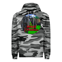 Slate Camo Black Angus Cattle and Bull Merry Christmas Premium Hoodie - RanaPortraitStore