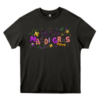 Asphalt little miss mardi gras Heavy Core Tee - texasbilliewilder