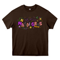 Chocolate Brown little miss mardi gras Heavy Core Tee - texasbilliewilder